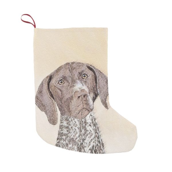 German Shorthaired Pointer Painting - Dog Art Small Christmas Stocking