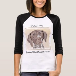 German Shorthaired Pointer Painting - Dog Art T-Shirt