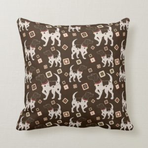 German Shorthaired Pointer Pattern Throw Pillow