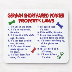 GERMAN SHORTHAIRED POINTER Property Laws 2 Mouse Pad