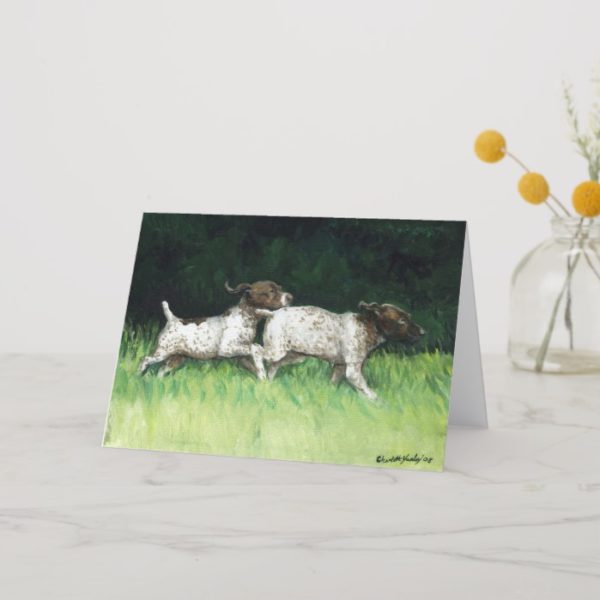 "German Shorthaired Pointer Pups" Greeting Card