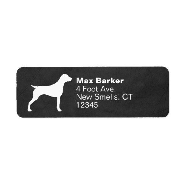 German Shorthaired Pointer Silhouette Label