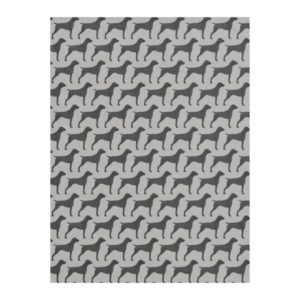 German Shorthaired Pointer Silhouettes Pattern Fleece Blanket