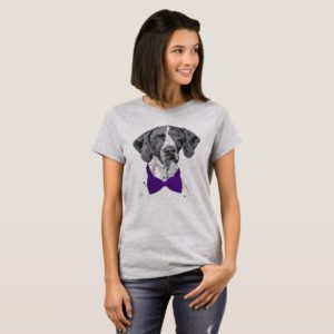 German Shorthaired Pointer with Bow Tie T-Shirt