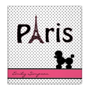 Girly Paris Theme Custom Binder