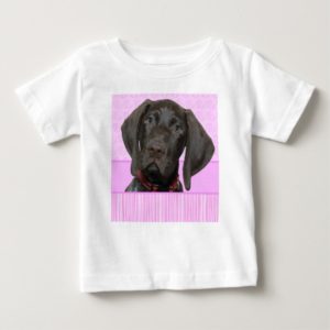 Glossy Grizzly Puppy Girl Baby T-Shirt