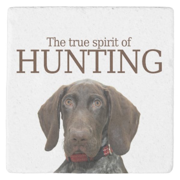 Glossy Grizzly true spirit of hunting Stone Coaster