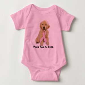 Golden Retriever Breast Cancer Toddler T-Shirt