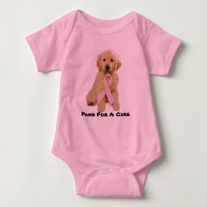 Golden Retriever Breast Cancer Toddler T-Shirt