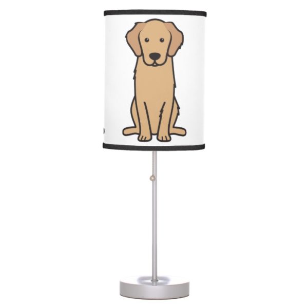 Golden Retriever Dog Cartoon Desk Lamp