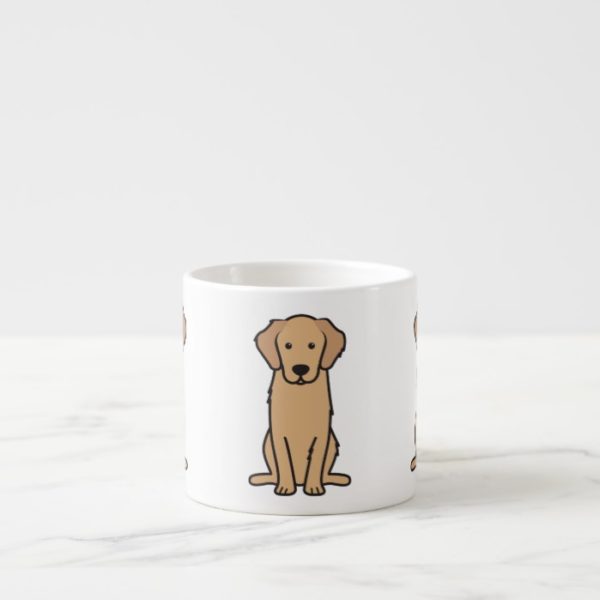 Golden Retriever Dog Cartoon Espresso Cup