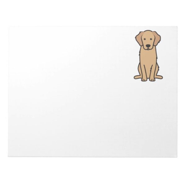 Golden Retriever Dog Cartoon Notepad