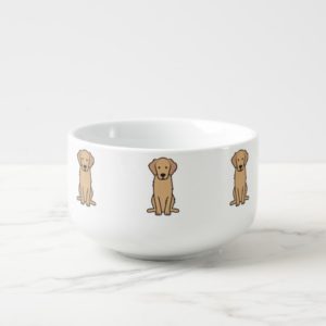 Golden Retriever Dog Cartoon Soup Mug