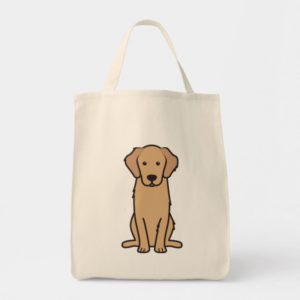 Golden Retriever Dog Cartoon Tote Bag