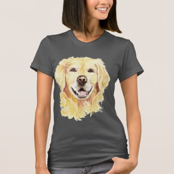 Golden Retriever Dog Pet Animal Art T-Shirt