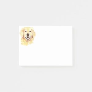 Golden Retriever Dog Pet Animal watercolor Post-it Notes