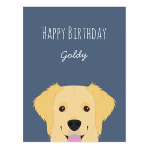 Golden Retriever Dog Portrait Postcard