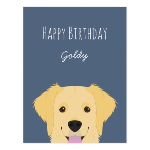 Golden Retriever Dog Portrait Postcard