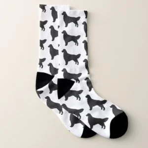 Golden Retriever Dog Silhouette Socks