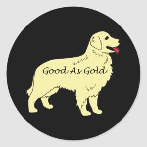 Golden Retriever Good As Gold Sticker