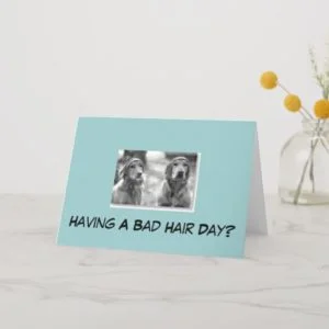 Golden Retriever Having A Bad Hair Greeting Card