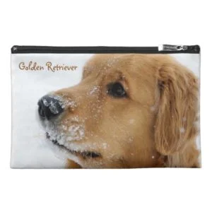 Golden Retriever in Snow Travel Accessory Bag