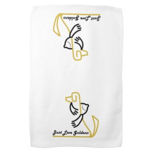 Golden Retriever Kitchen Towel, Just Love Goldens Kitchen Towel