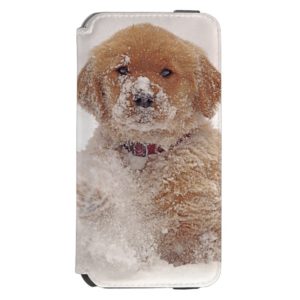 Golden Retriever Pup in Snow Incipio iPhone Wallet Case