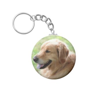 Golden Retriever Pup Keychain