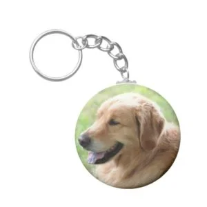 Golden Retriever Pup Keychain