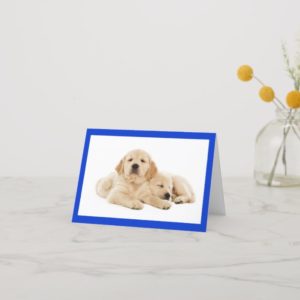Golden Retriever Puppy Dog Blank Note Card