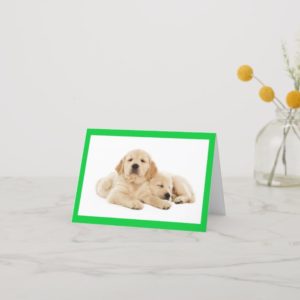 Golden Retriever Puppy Dog Blank Note Card
