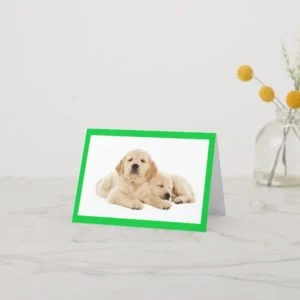 Golden Retriever Puppy Dog Blank Note Card