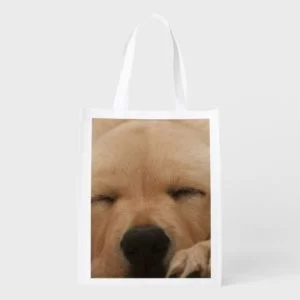 Golden Retriever Reusable Grocery Bag