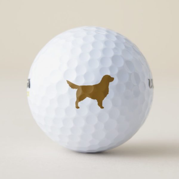 Golden Retriever Silhouette Golf Balls
