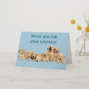 Golden Retriever Thank You Card
