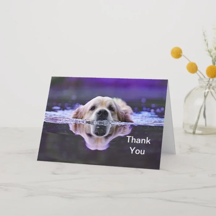 Golden Retriever Thank You Card