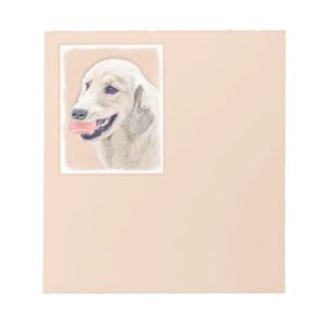 Golden Retriever with Tennis Ball Painting Dog Art Notepad