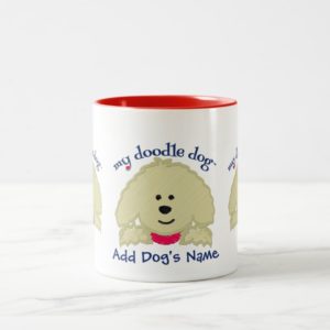 Goldendoodle Cute Personalized Two-Tone Coffee Mug