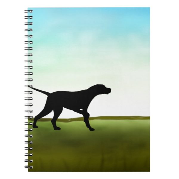 Grassy Field Pointer Dog Notebook
