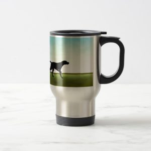Grassy Field Pointer Dog Travel Mug