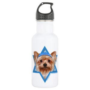 Hanukkah Star of David - Yorkshire Terrier Water Bottle