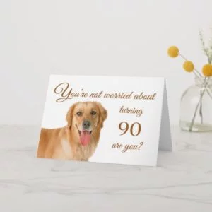 Happy 90th birthday, worried lab card