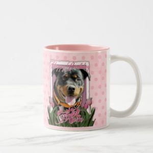 Happy Birthday Mom - Rottweiler - SambaParTi Two-Tone Coffee Mug