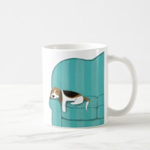 Happy Couch Beagle | Cute Dog Coffee Mug