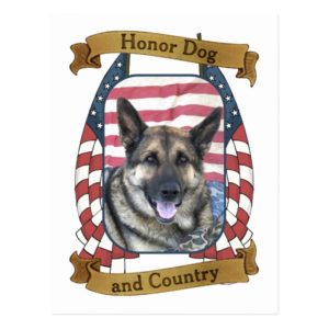 Honor Dog and Country Postcard