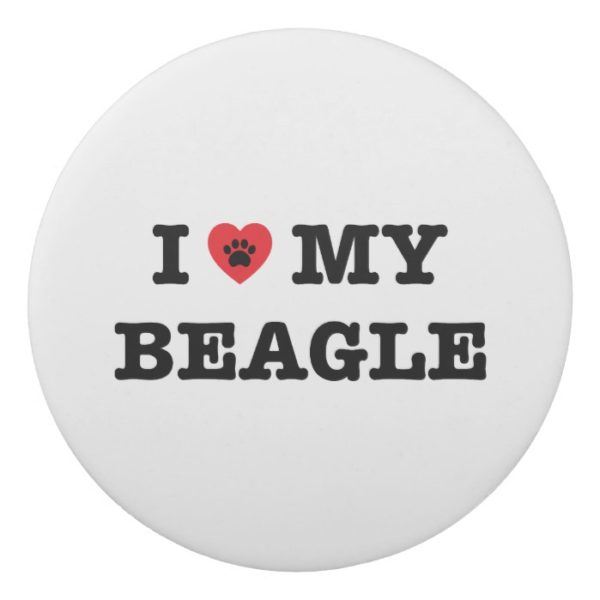 I Heart My Beagle Eraser