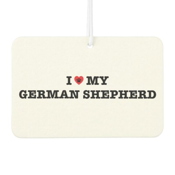 I Heart My German Shepherd Car Air Freshener
