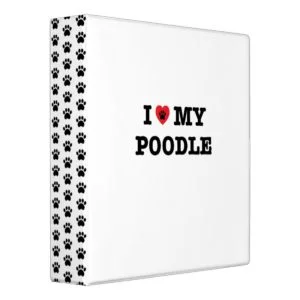 I Heart My Poodle Binder