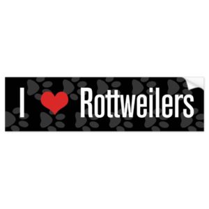 I (heart) Rottweilers Bumper Sticker